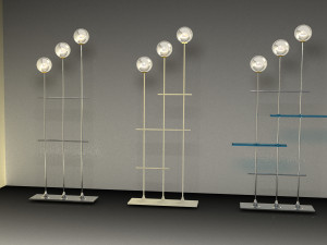 Set of lamps in Art Nouveau style 3D 模型