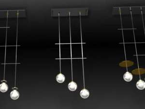 Set of lamps in Art Nouveau style 3D Model