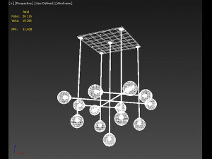 Set of lamps in Art Nouveau style 3D 模型