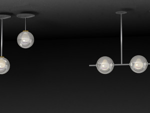 Set of lamps in Art Nouveau style 3D 模型