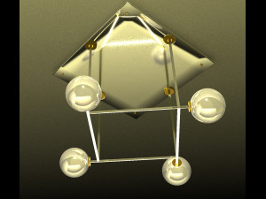 Set of lamps in Art Nouveau style 3D 模型