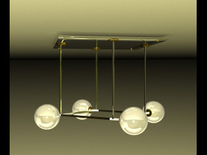 Set of lamps in Art Nouveau style 3D 模型