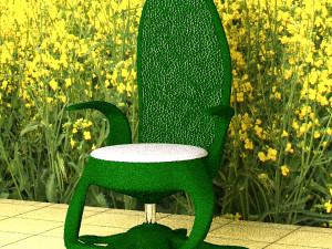 Stylized Chair Set 3D Model
