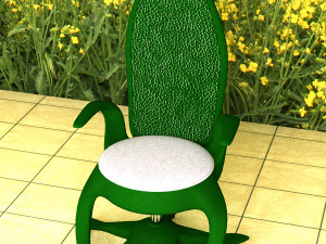 Stylized Chair Set 3D Model