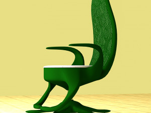 Stylized Chair Set 3D Model