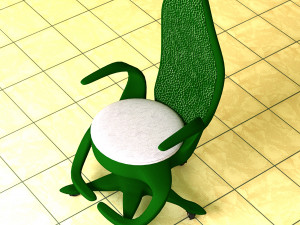 Stylized Chair Set 3D Model