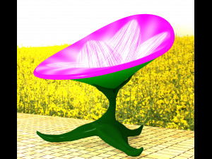 Stylized Chair Set 3D Model