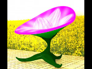 Stylized Chair Set 3D Model