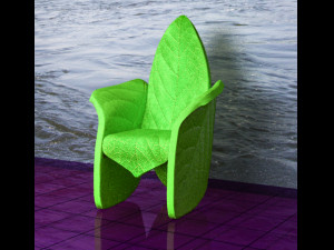 Stylized Chair Set 3D Model
