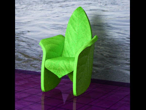 Stylized Chair Set 3D Model