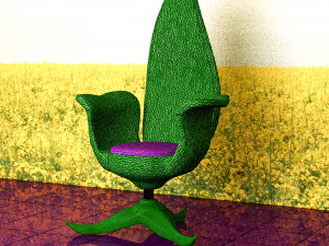 Stylized Chair Set 3D Model