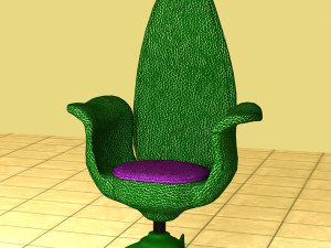Stylized Chair Set 3D Model