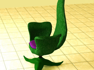 Stylized Chair Set 3D Model
