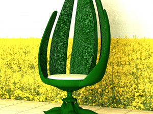 Stylized Chair Set 3D Model