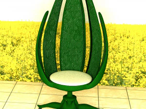 Stylized Chair Set 3D Model