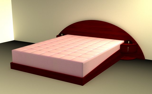 Stylized Bed Model 3D .c4d .max .obj .3ds .fbx .stl .blend 