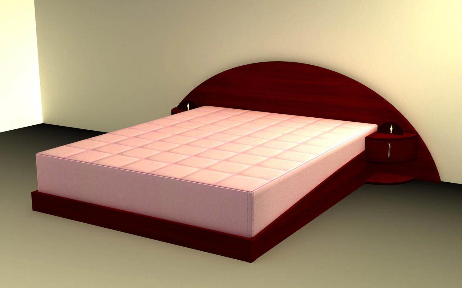 Stylized Bed 3D Model .c4d .max .obj .3ds .fbx .stl .blend 