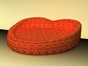 Htart style Bed 3D Model