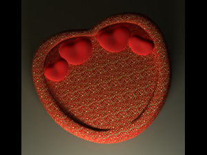 Htart style Bed 3D Model