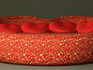Htart style Bed 3D Model