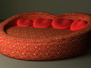 Htart style Bed 3D Model