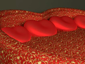 Htart style Bed 3D Model