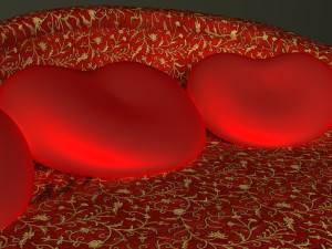Htart style Bed 3D Model