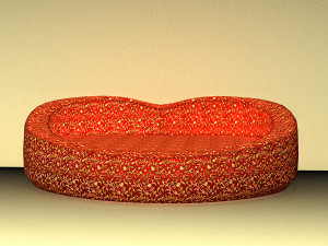 Htart style Bed 3D Model