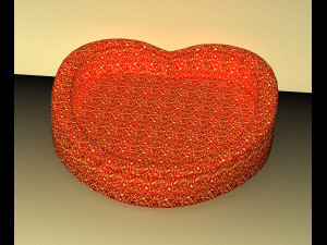 Htart style Bed 3D Model