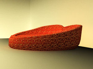 Htart style Bed 3D Model