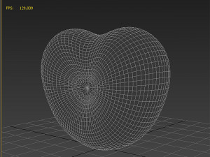 Htart style Bed 3D Model