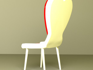 Stylized Heart Chair 3D Model