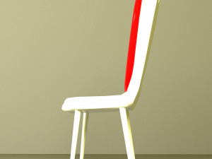 Stylized Heart Chair 3D Model