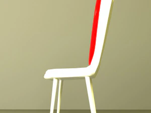 Stylized Heart Chair 3D Model