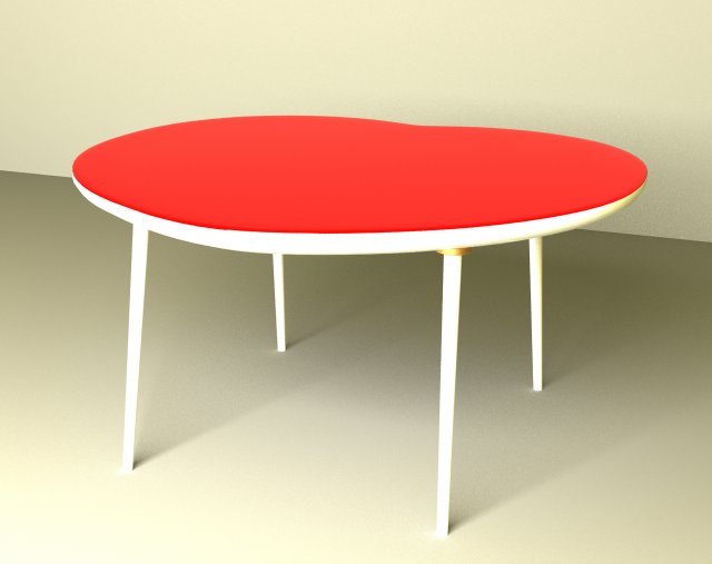Chair Table 3D Model .c4d .max .obj .3ds .fbx .stl .blend 