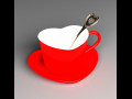 Heart coffee cup Modèle 3D