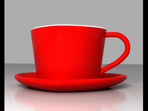 Heart coffee cup 3D 모델