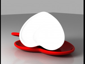 Heart coffee cup 3D 모델