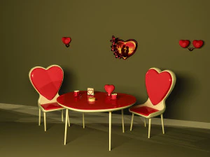 हार्ट कैफे 3D मॉडल