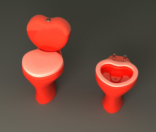 Toilet floor-standing Modello 3D .c4d .max .obj .3ds .fbx .stl .blend 