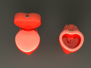 Toilet floor-standing Modello 3D