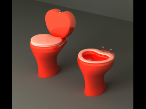 Toilet floor-standing Modello 3D