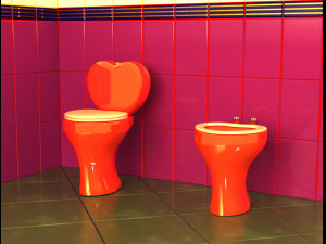 Toilet floor-standing Modello 3D