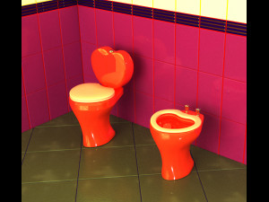 Toilet floor-standing Modello 3D