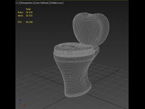 Toilet floor-standing Modello 3D