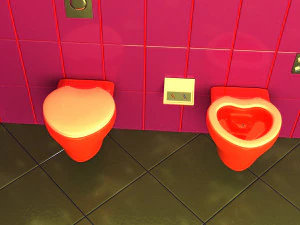 Wall-mounted toilet 3D Model