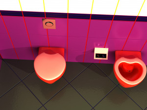 Wall-mounted toilet 3D 模型