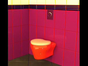 Wall-mounted toilet 3D 模型