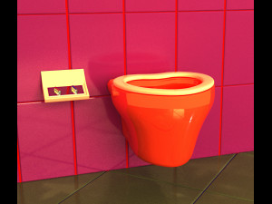 Wall-mounted toilet 3D 模型