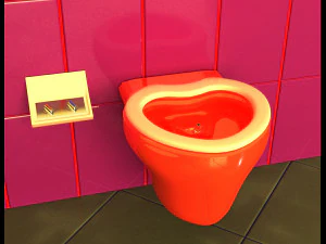 Wall-mounted toilet 3D Model